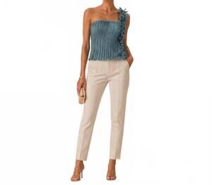 NEW DAPHNE VALENTE garland top in slate